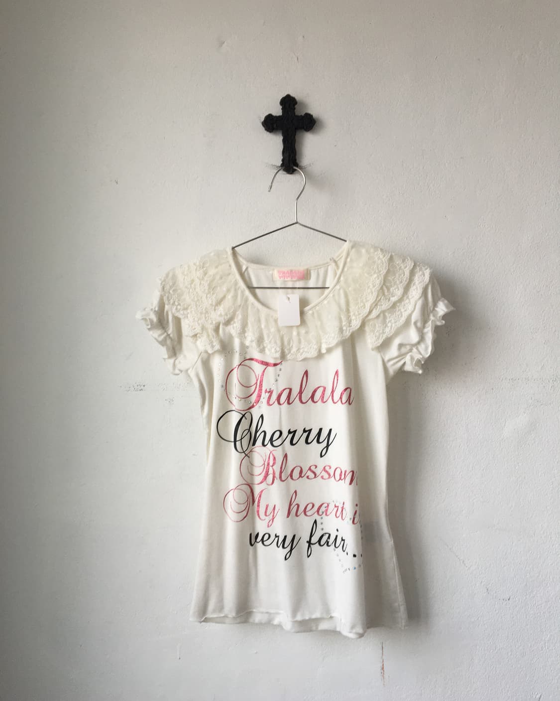 Tralala lace point printing t shirt 상품이미지2