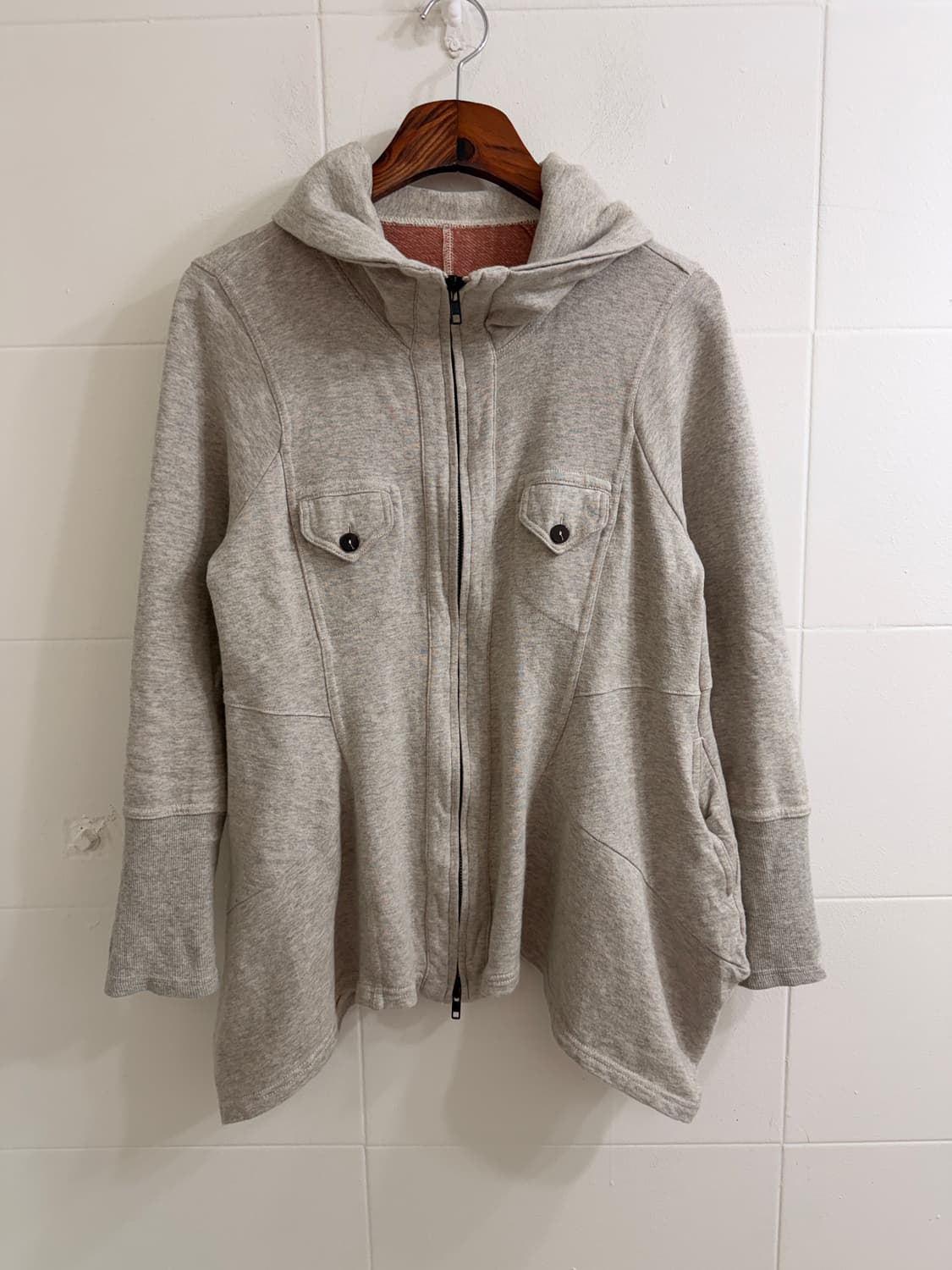 그런지 프레피 더블 코트 상의 세트 상품이미지7