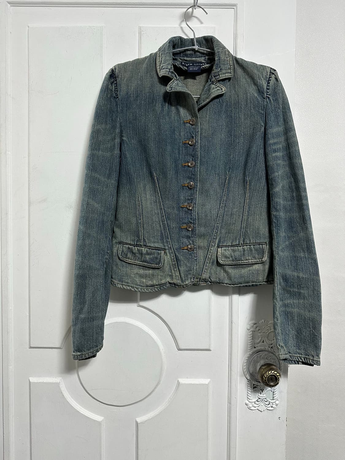 랄프로렌 버튼 크롭 데님 자켓 상품이미지1
