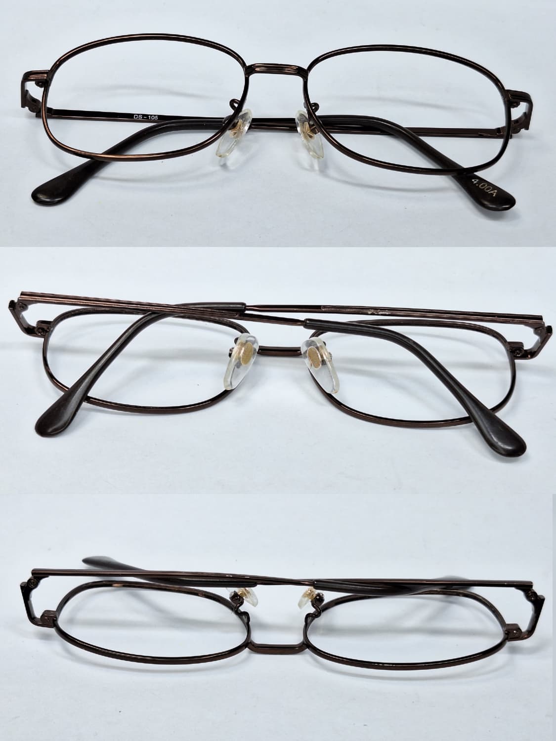 브라운 메탈 안경 안경테 DS-105 일본 수입 빈티지 레트로 클래식 상품이미지2