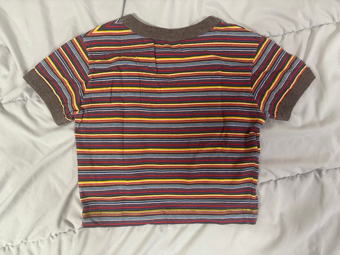 스컬프터 스트라이프 크롭티 상품이미지3