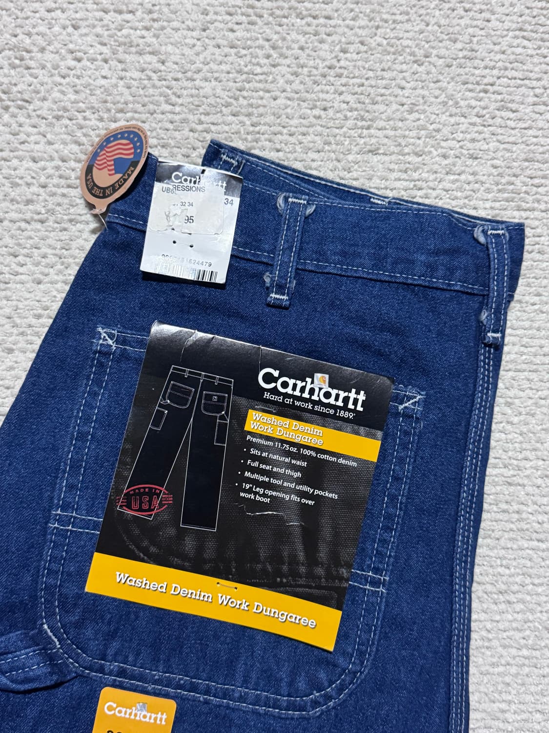 00s USA 칼하트 Carhartt 워크 데님 팬츠 W32 상품이미지1