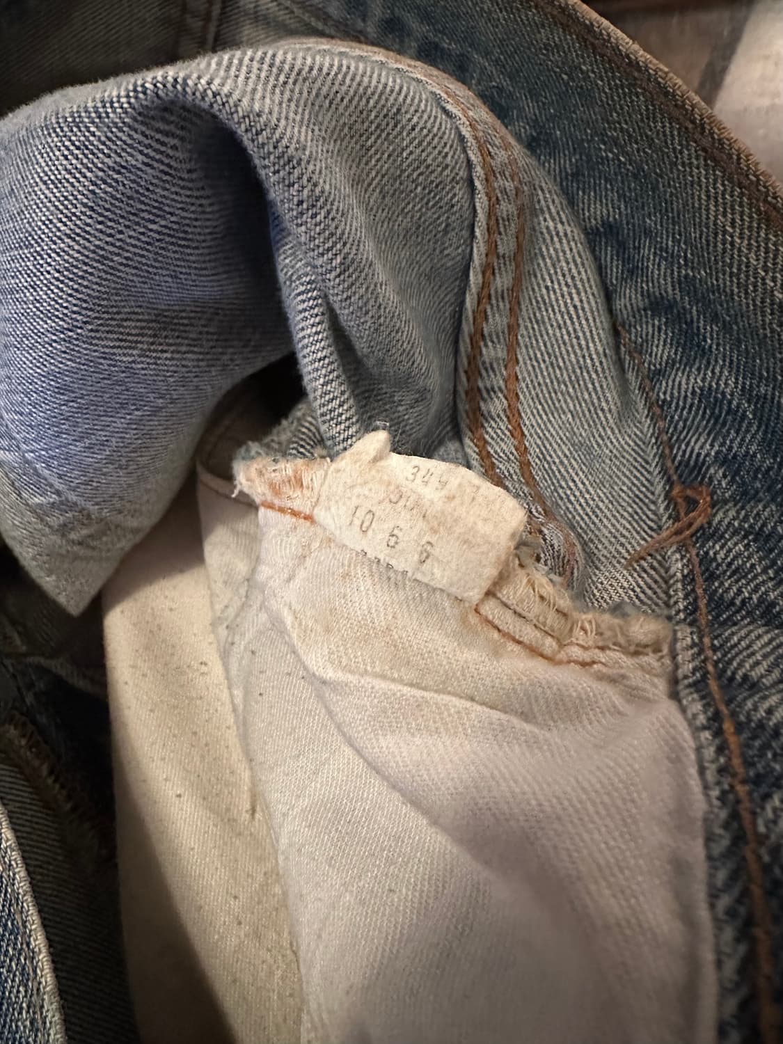 70s USA 빈티지 리바이스 501 66전기 셀비지 데님 팬츠 상품이미지9