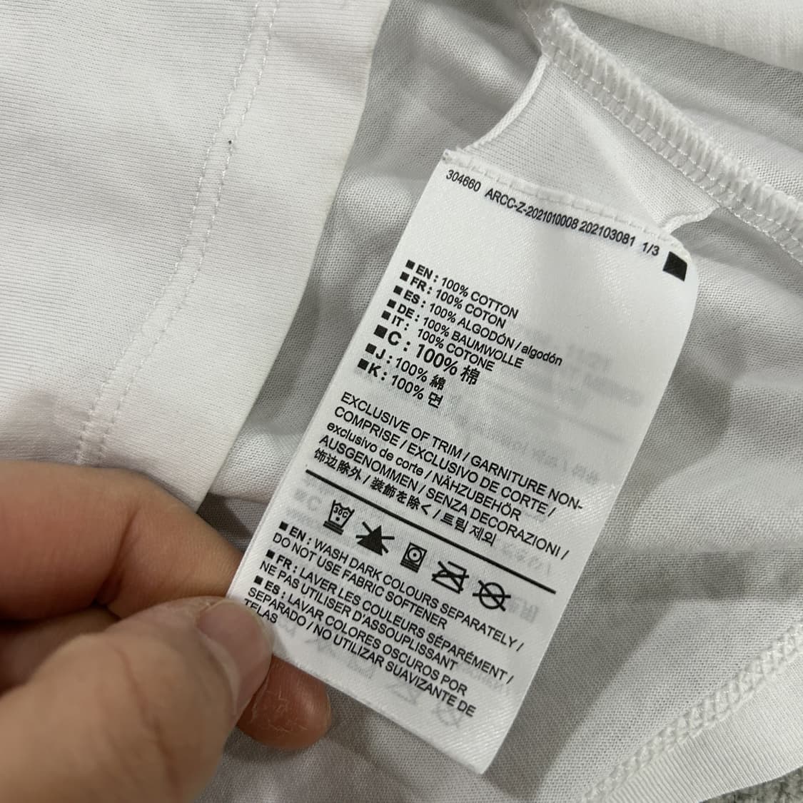 아크테릭스 화이트 티셔츠 프린팅 반팔티 s 상품이미지3