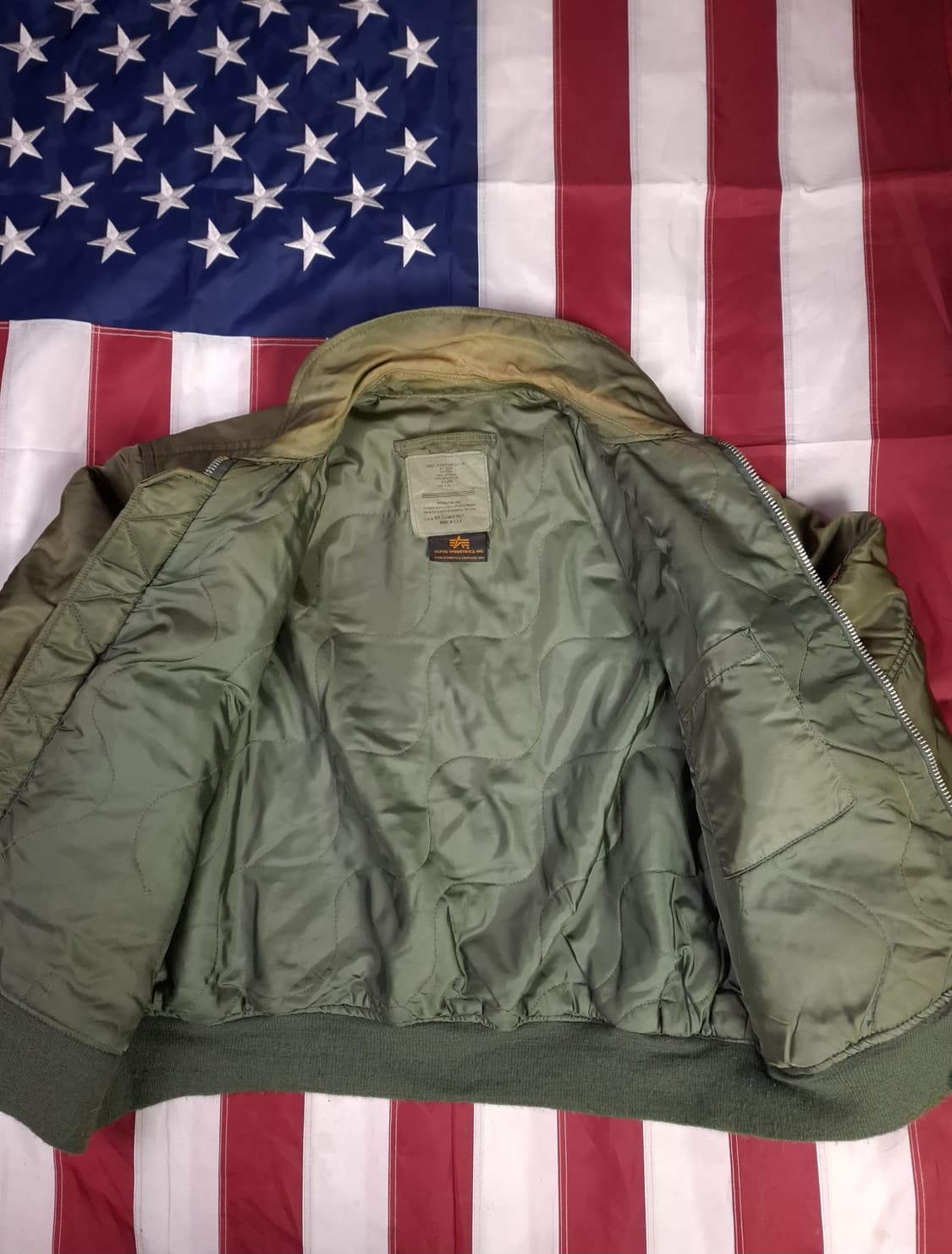 오리지날 미국제조 알파사 미공군 민수용 CWU-45/P 항공자켓 상품이미지7