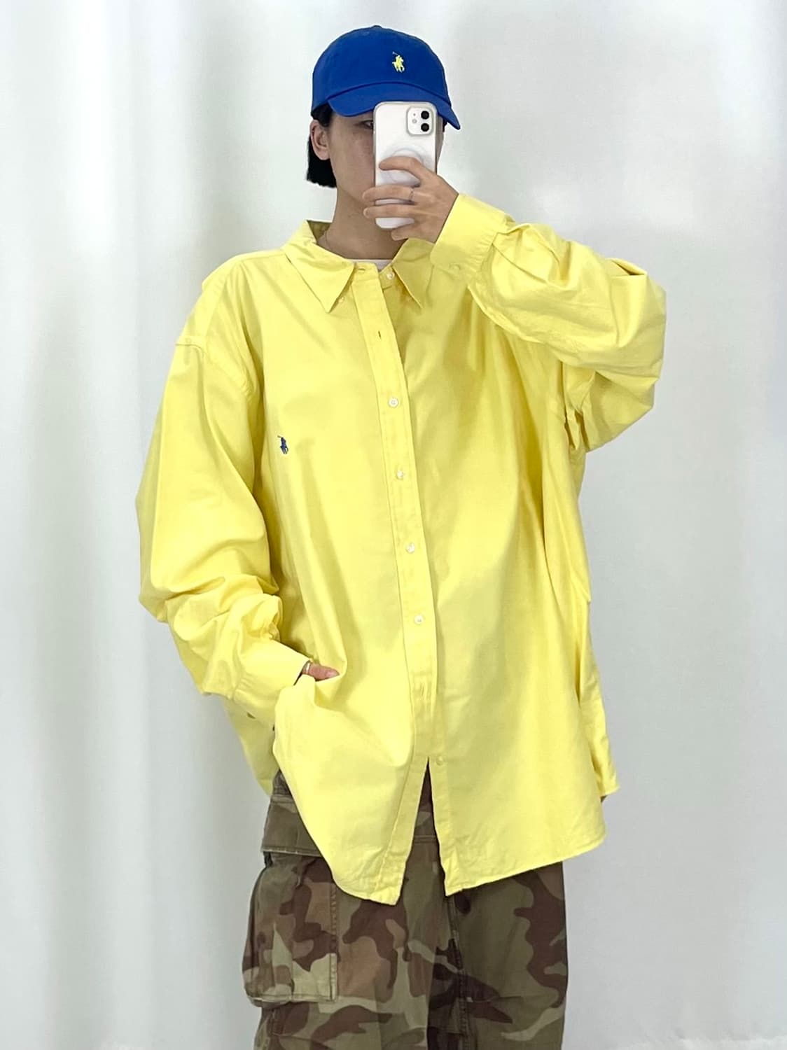 [5XL]POLO 옐로우 긴팔 셔츠 상품이미지1