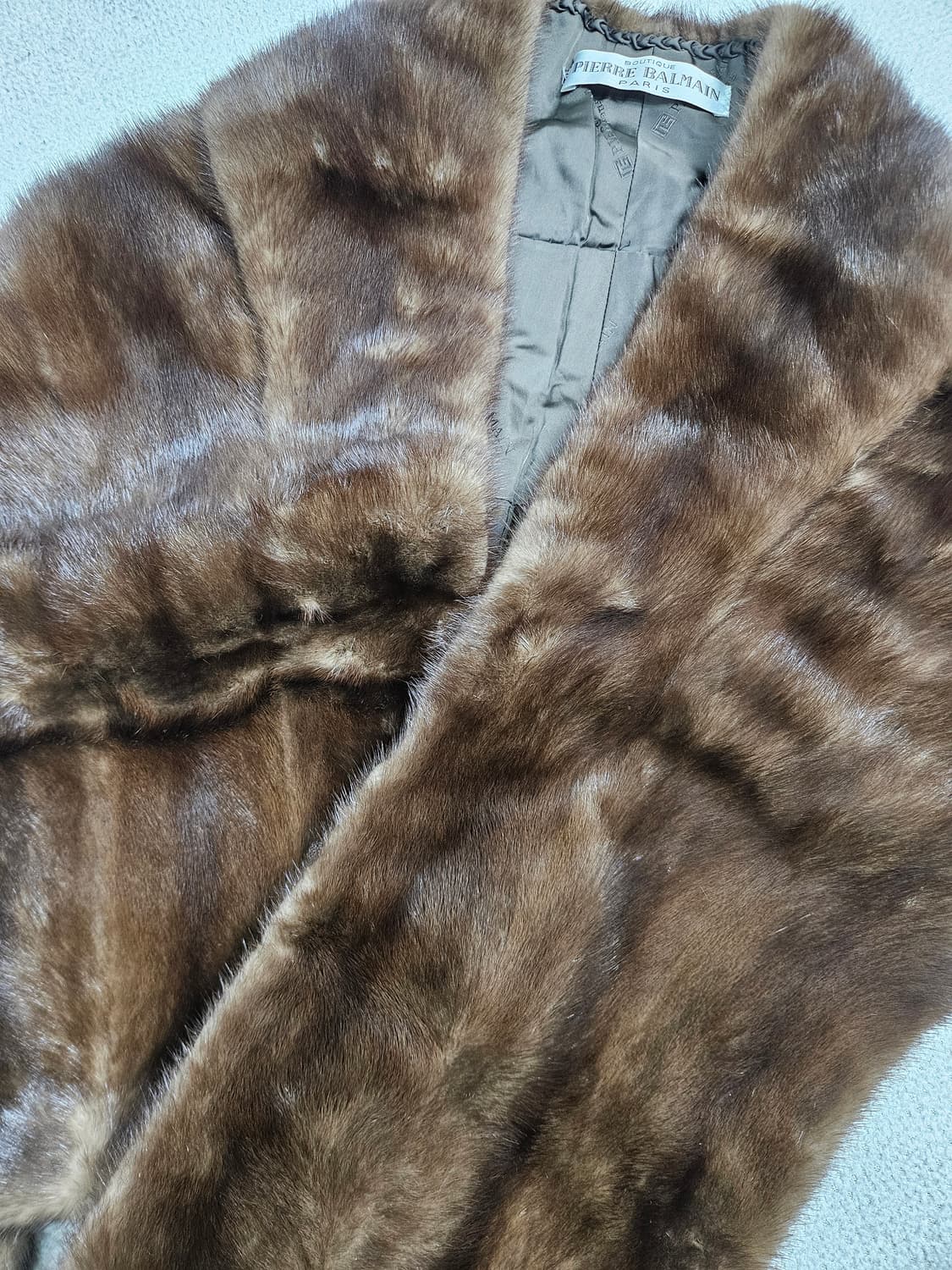 피에르발망 브라운 밍크 숄 머플러 상품이미지4