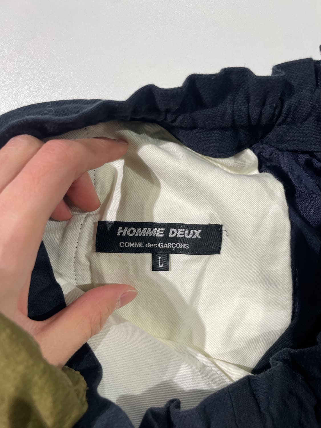 꼼데가르송 옴므 듀스 블랙 ad2015 밴딩 코튼 팬츠 상품이미지7