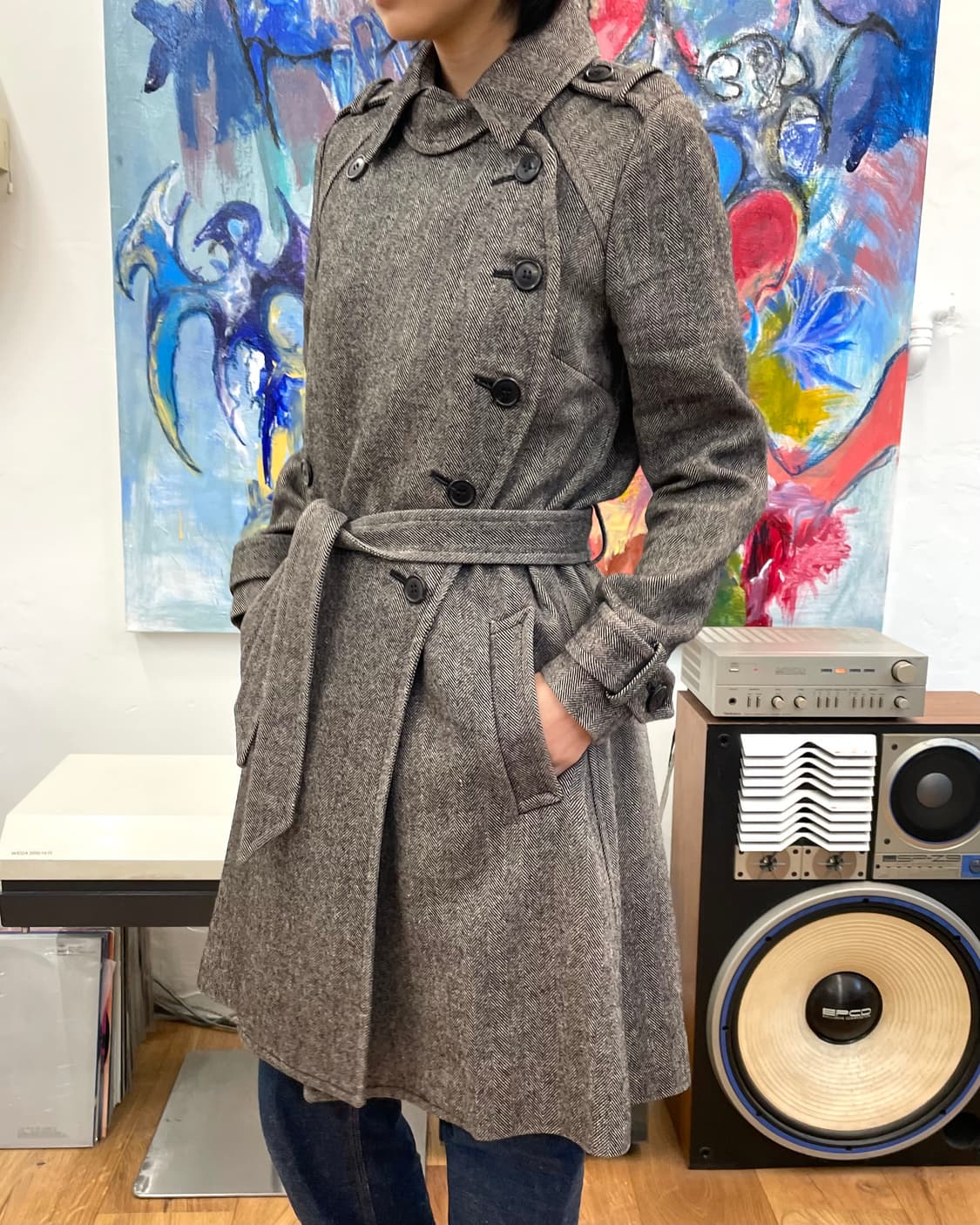 이자벨마랑 더블브레스티드 헤링본 코트 상품이미지3