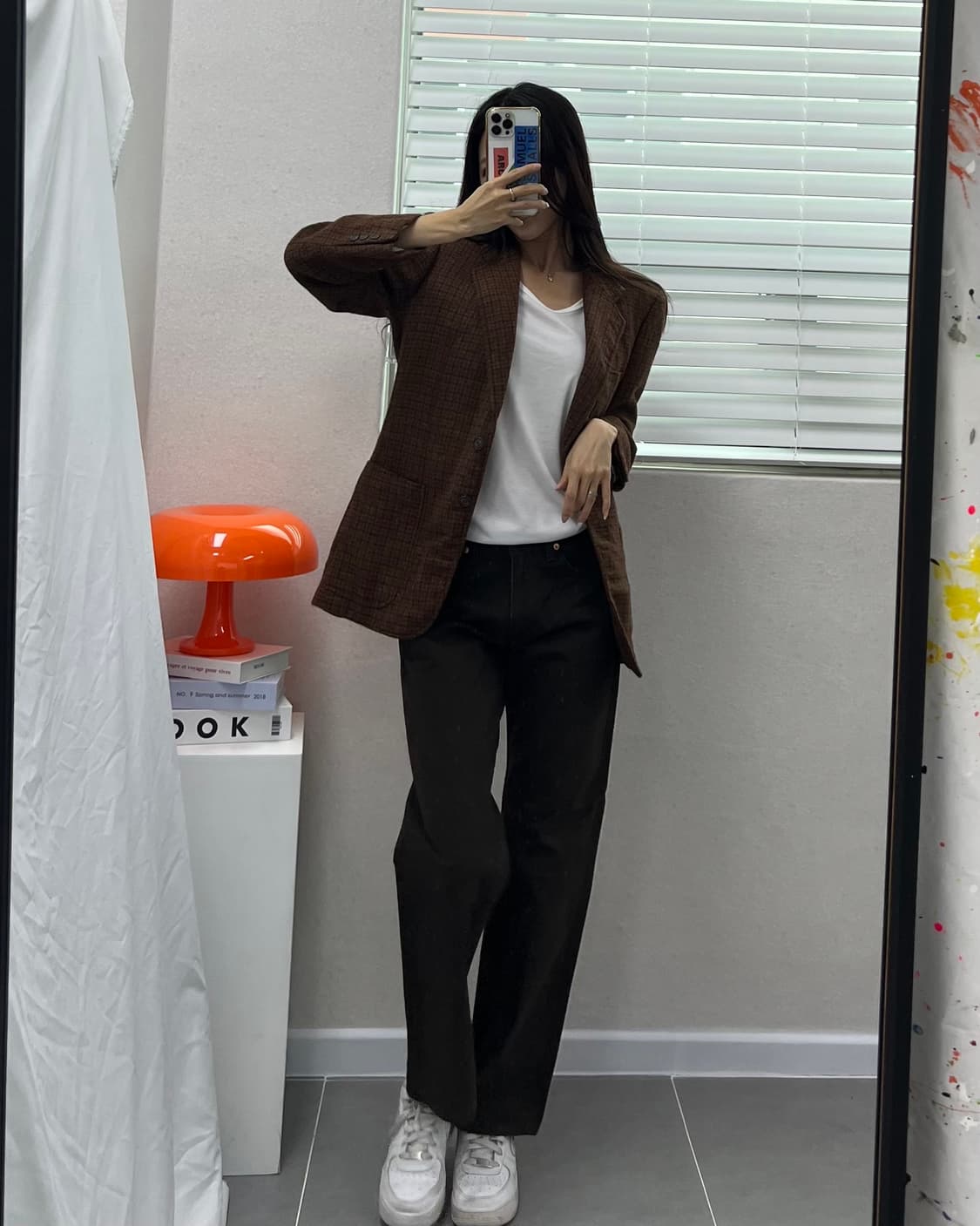 (WOMEN)빈티지 울 블레이져-M1590 상품이미지7