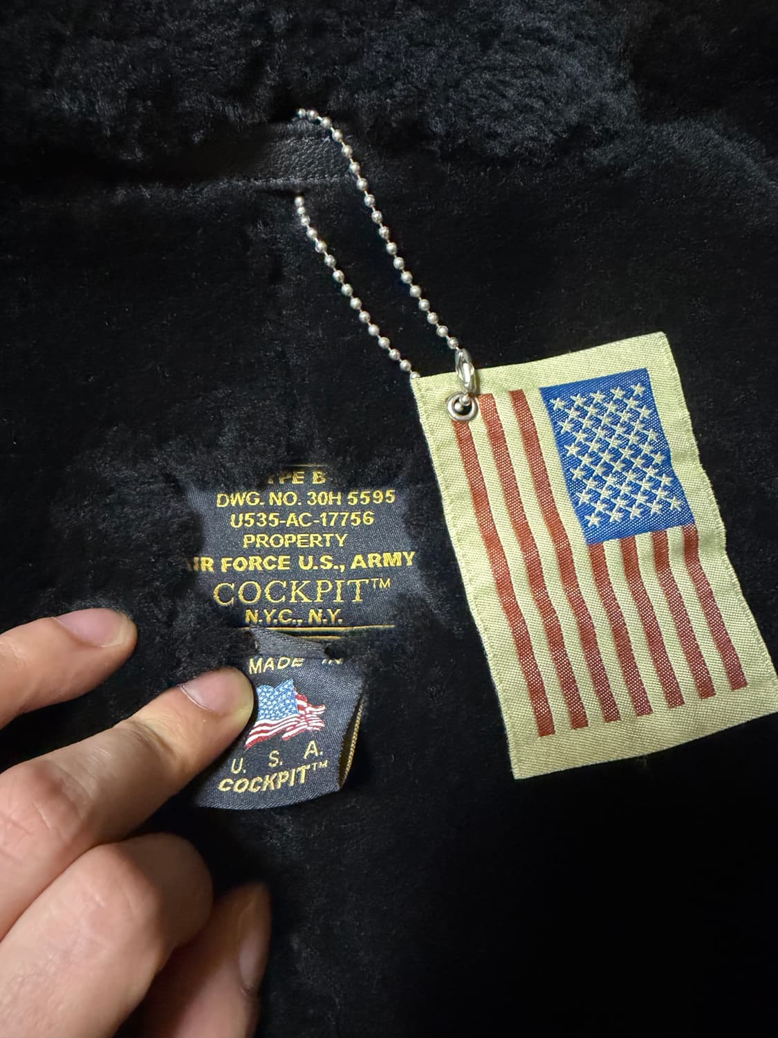 콕핏USA 양가죽 B-3 무스탕 상품이미지5