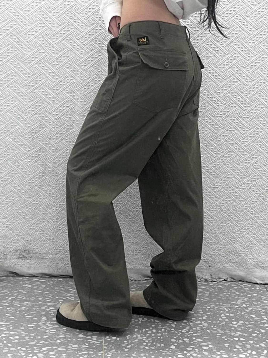 리 LEE 밀리터리 말차카키 퍼티그 팬츠 34인치 C07549 상품이미지1