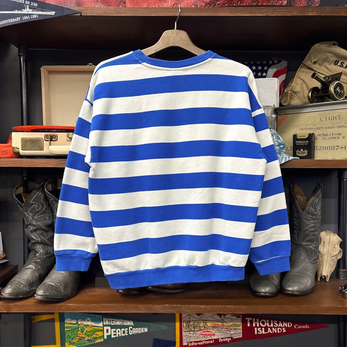 아디다스 오리지널스 아카이브 럭비패치 스트라이프 스웻셔츠 N1219 상품이미지2