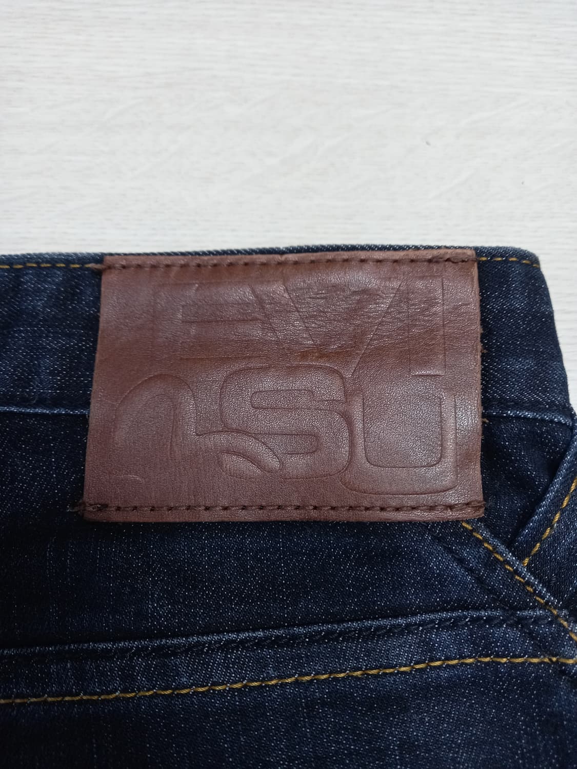 30 EVISU 워싱 스판 슬림일자 진청 커스텀 30-248 상품이미지5