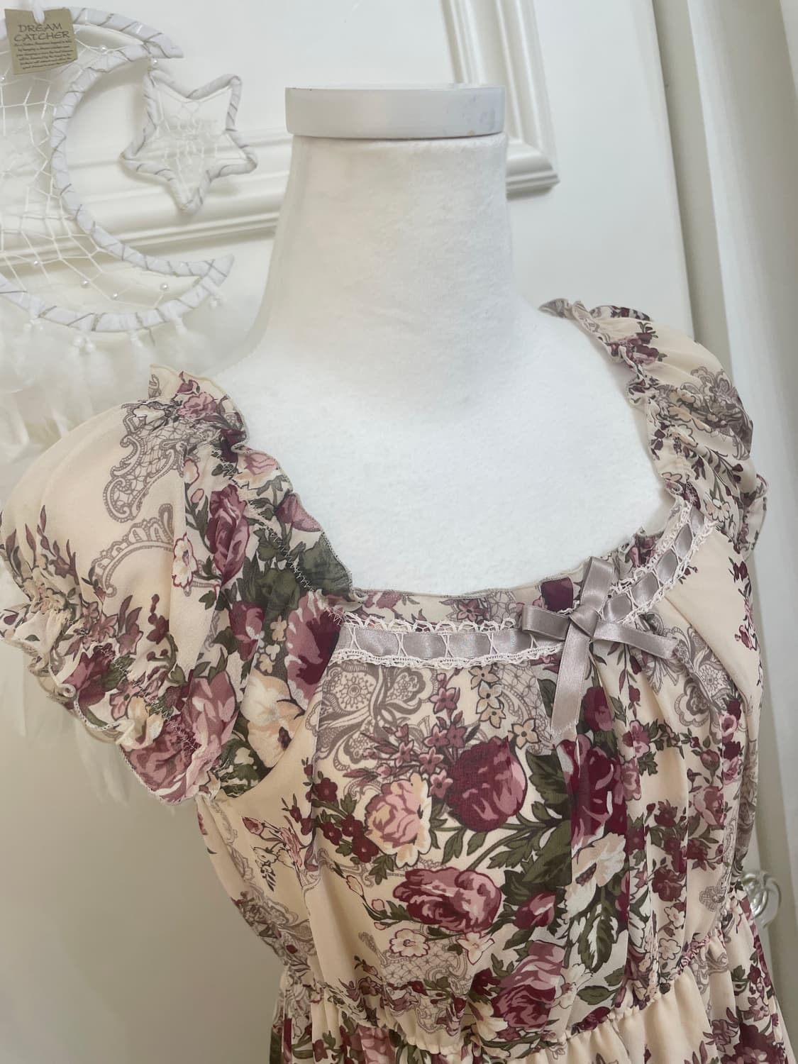 LEST ROSE beige flower lace point opc 상품이미지8