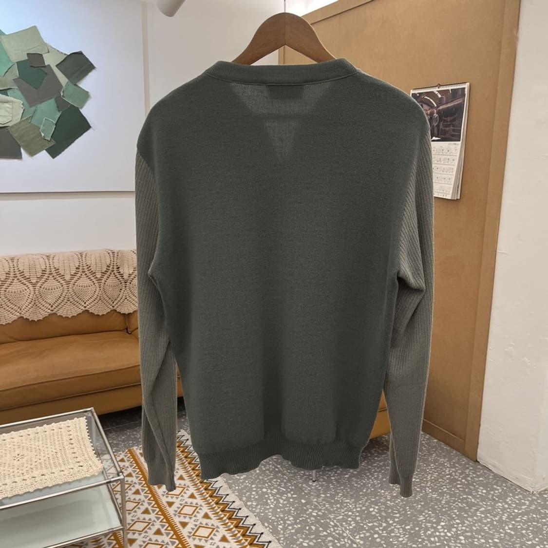 솔리드옴므 한섬 모던시크 울캐시미어 펠트 니트 맨투맨 50 C10495 상품이미지5