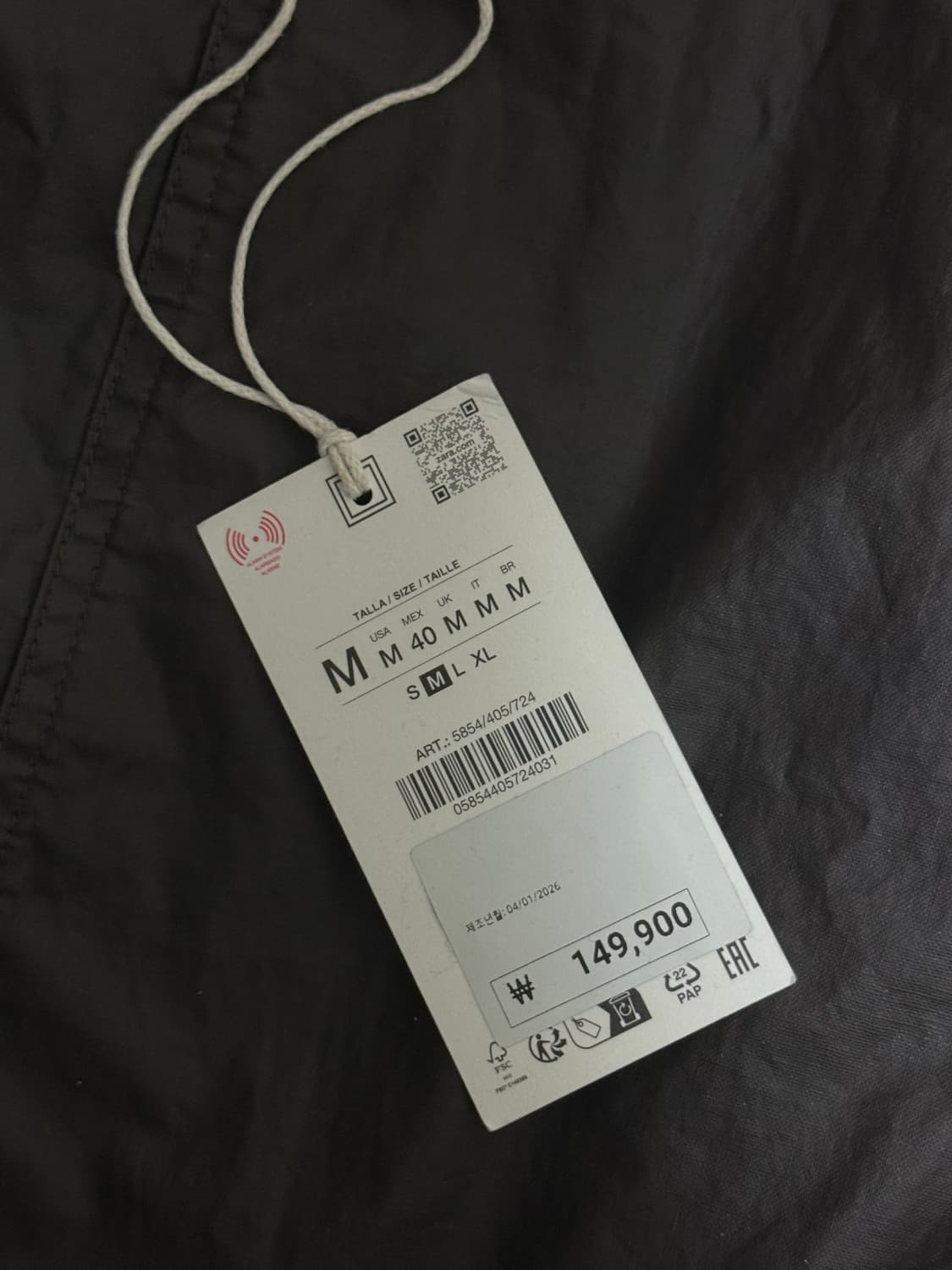 자라 왁스 코팅 린넨-코튼 자켓 상품이미지3