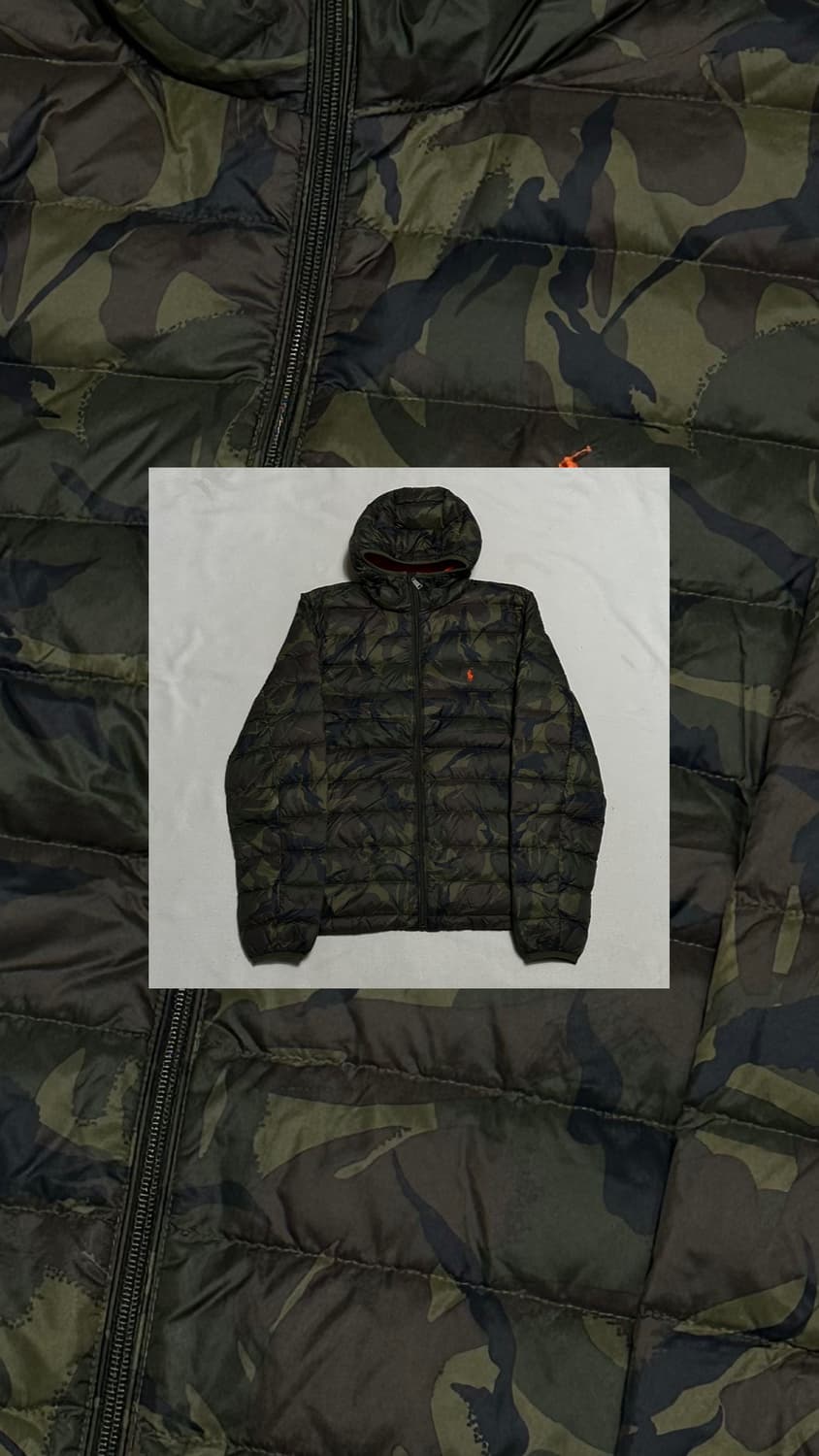 폴로랄프로렌 카무플라주 배색 경량 패딩 상품이미지1