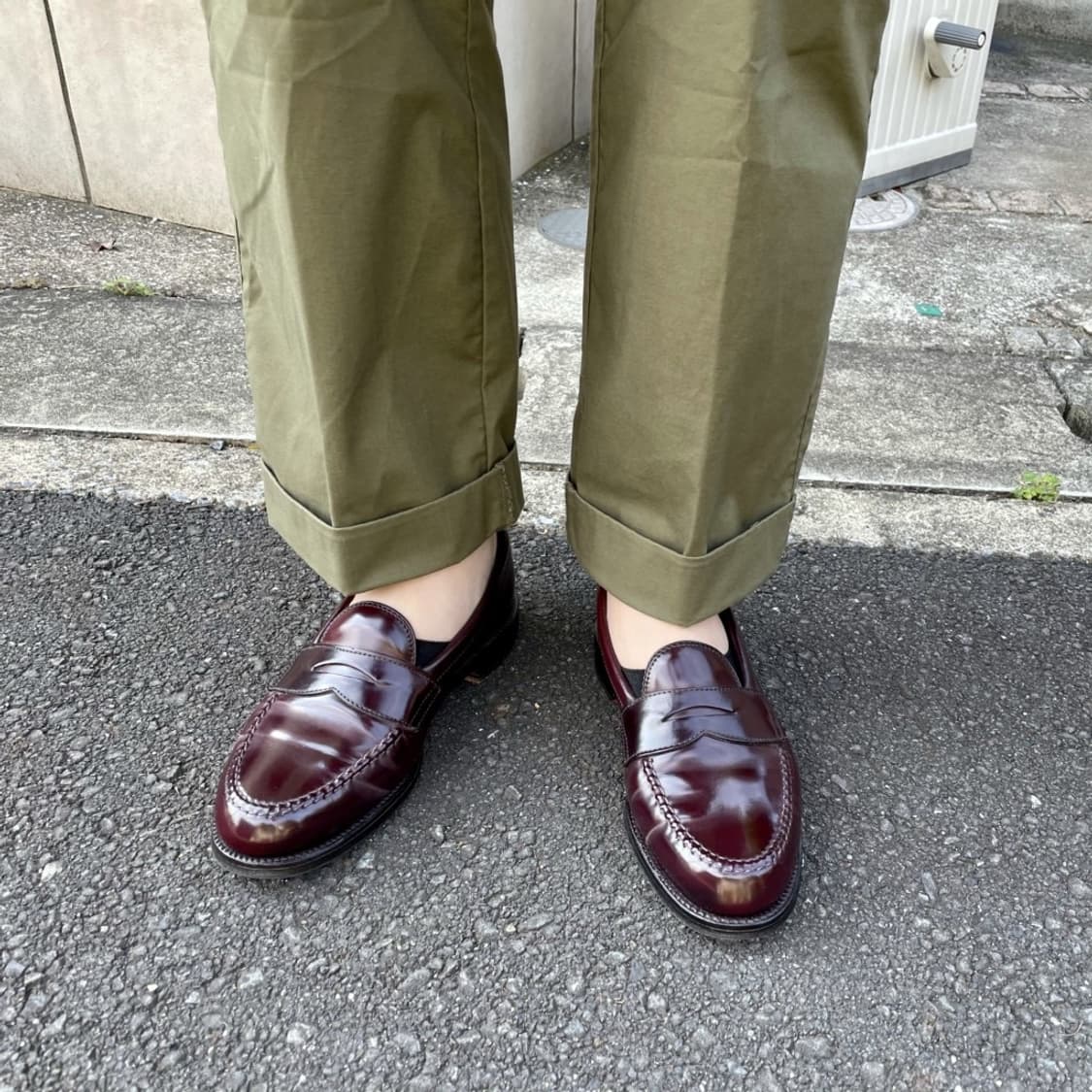 알든 986 9D사이즈 버건디 코도반 페니로퍼 상품이미지3