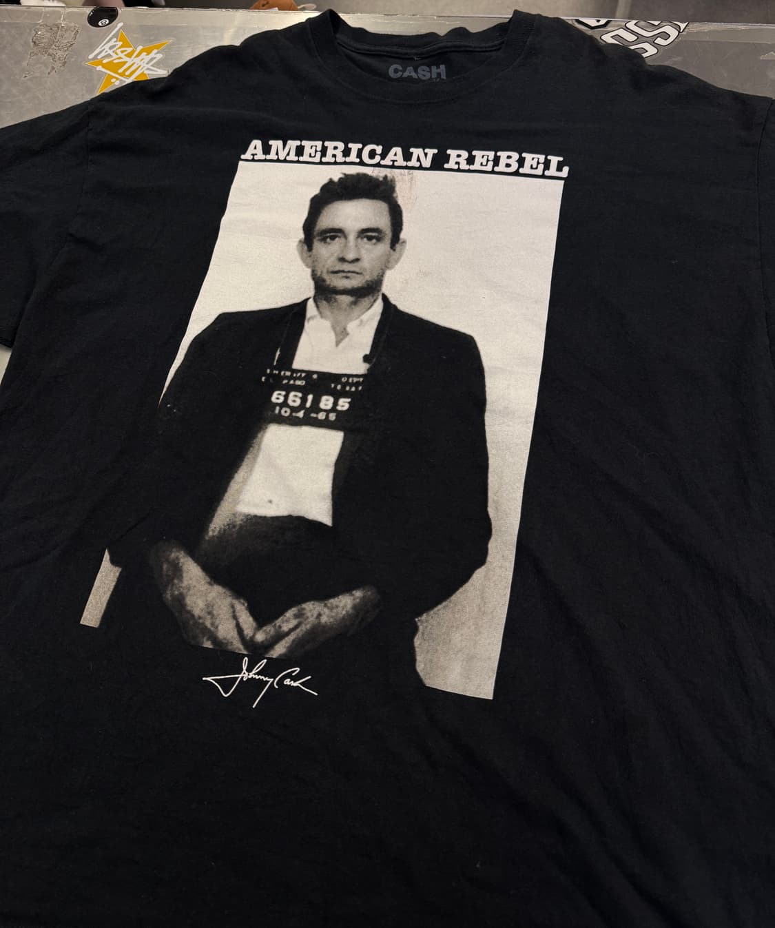 Johnny Cash 00‘s 올드스쿨 블랙 반팔티 XXL 상품이미지4