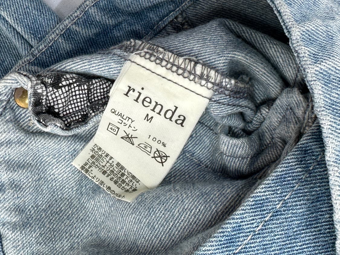 🎸rienda 보헤미안 라이더 데님 7부 자켓 🎸 펑크 나나깔 연청 상품이미지6