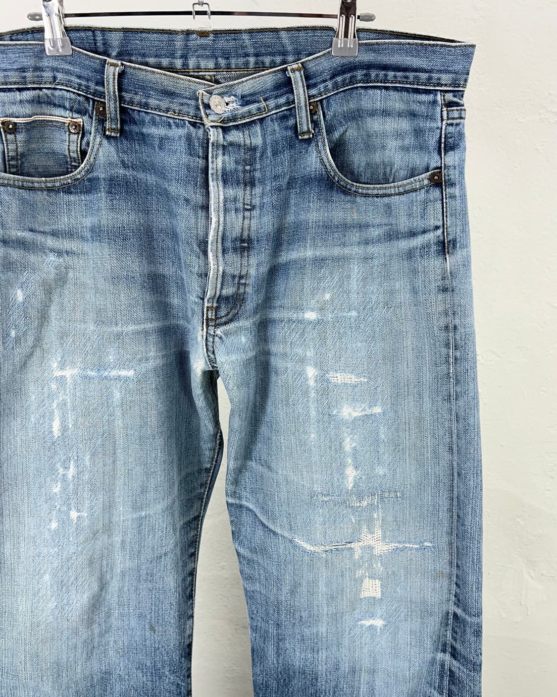 리바이스 501 빅 E 하드 페이 디드 버튼 플라이 데님 팬츠 상품이미지3