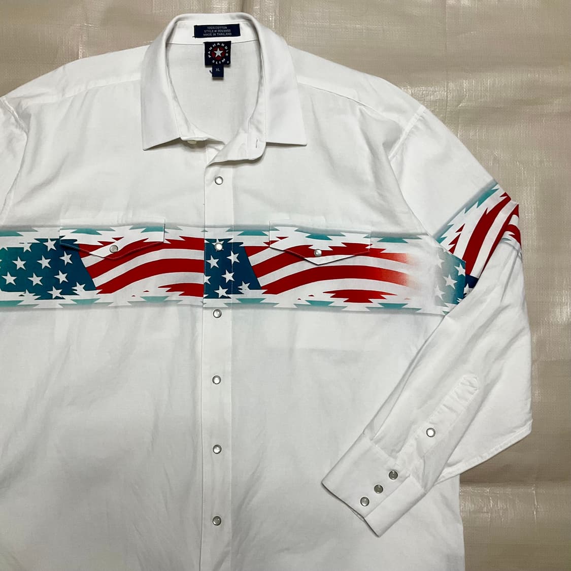 빈티지 팬핸들 성조기 나바호 웨스턴 셔츠 상품이미지1