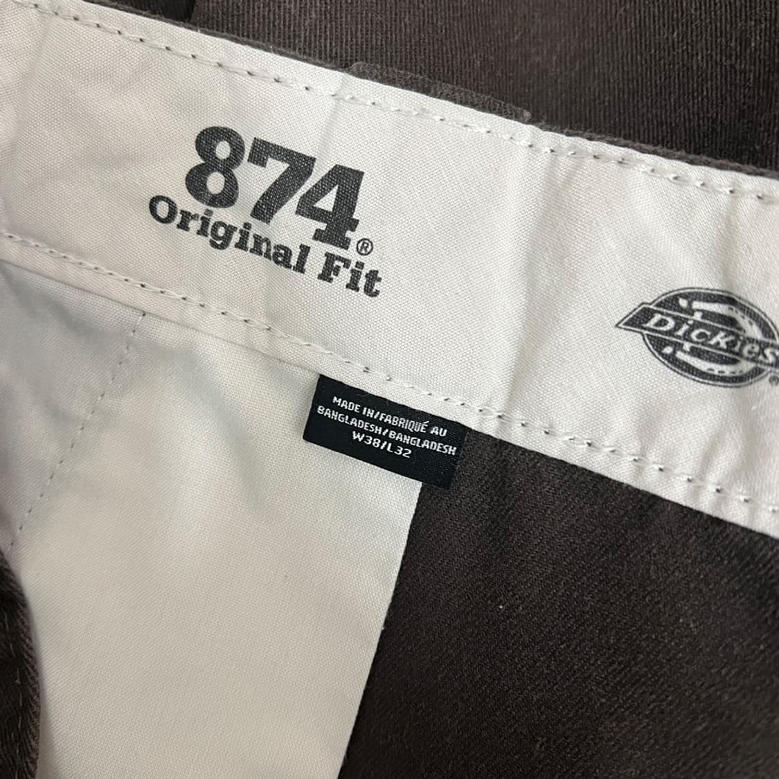 디키즈 874 오리지날핏 브라운 워크 팬츠 면바지 38 상품이미지4