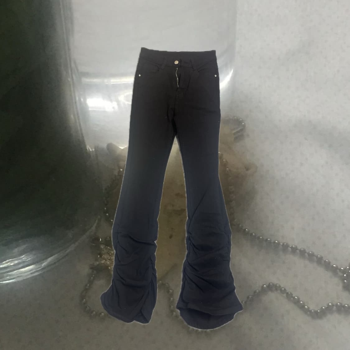 펑크 셔링 세미 플레어 팬츠 부츠컷 상품이미지1