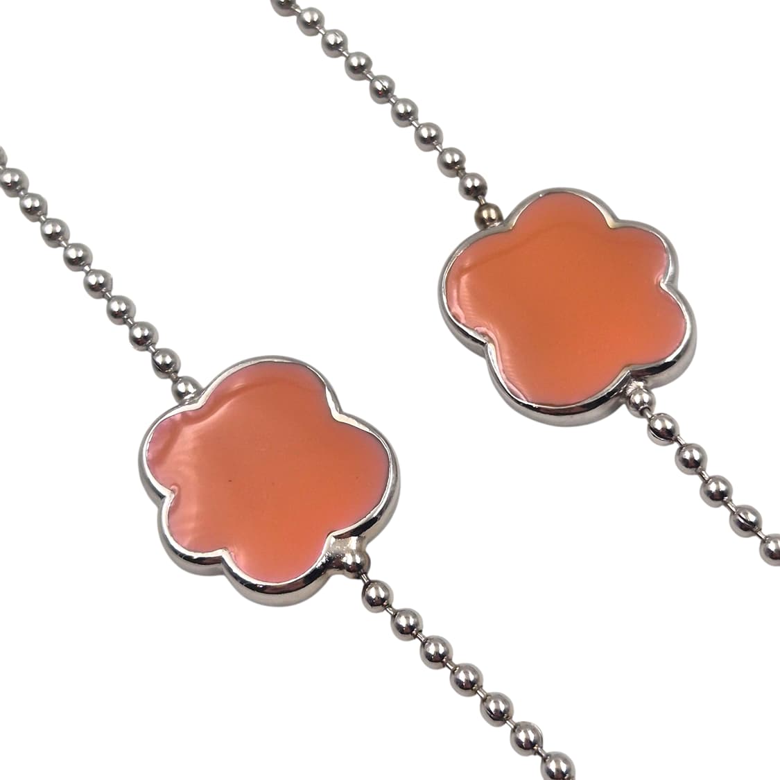 00s 프랑스 꾸레쥬 코랄 큐빅 구름 목걸이 상품이미지3