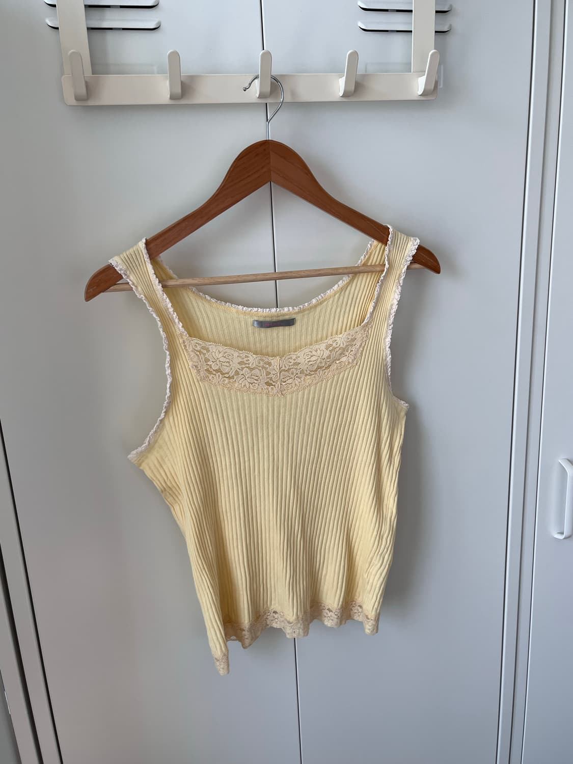 Mixt 연노랑 레이스 골지 레이어드 슬리브리스 상품이미지7