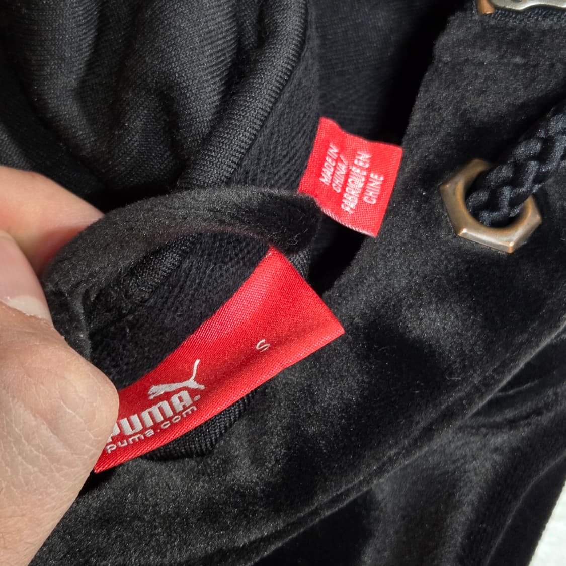 퓨마 Y2K 블랙 벨렛 슬림핏 후드집업 상품이미지7