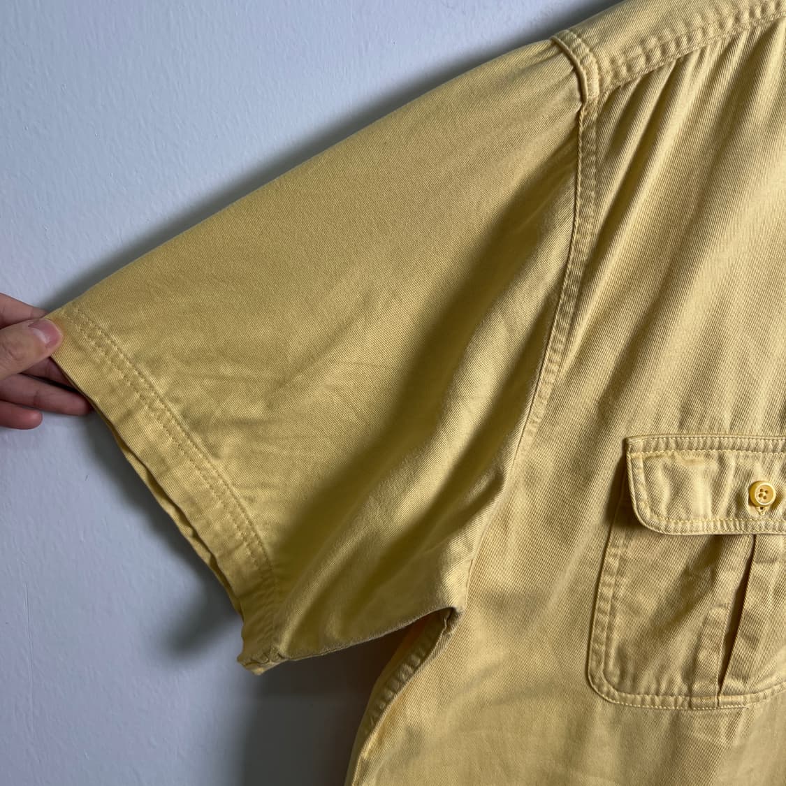 Carhartt 칼하트 빈티지 옐로우 반팔 워크 셔츠 L 상품이미지7