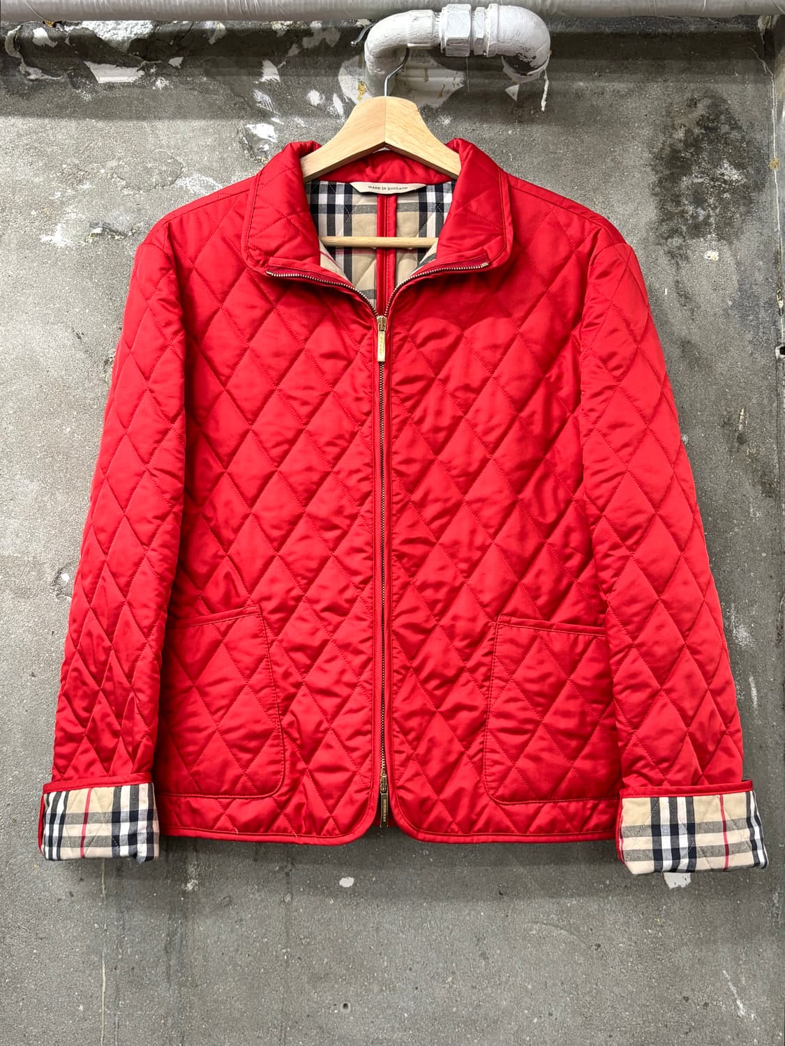 Burberry 버버리 레드 퀄팅 집업 자켓 상품이미지1