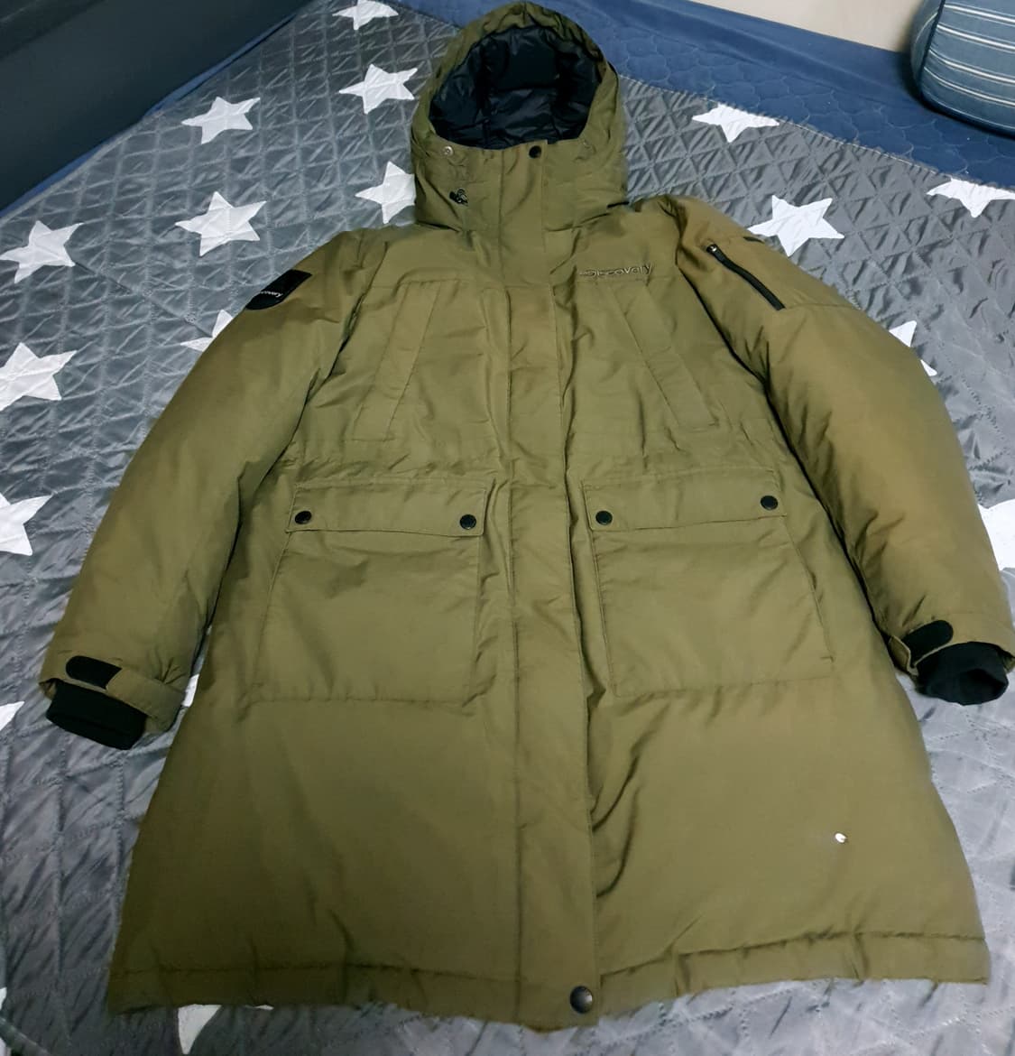 디스커버리 구스다운 롱패딩 파카 카키 (L) 상품이미지1