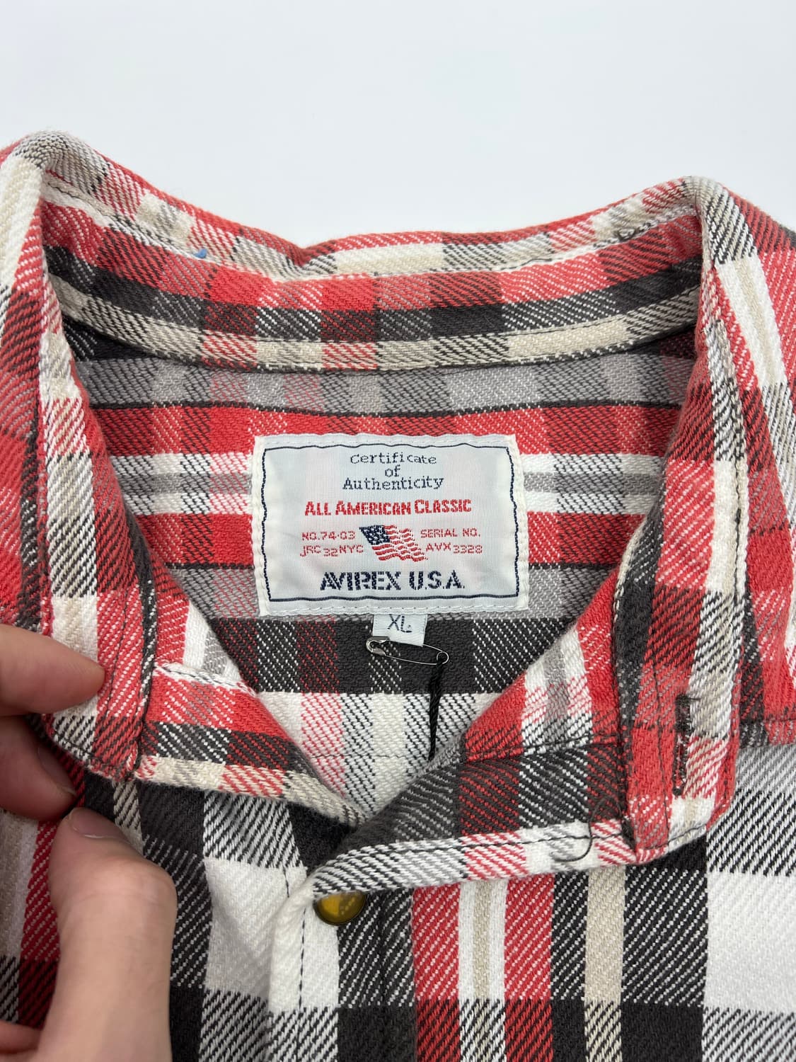 아비렉스 체크 셔츠 상품이미지3