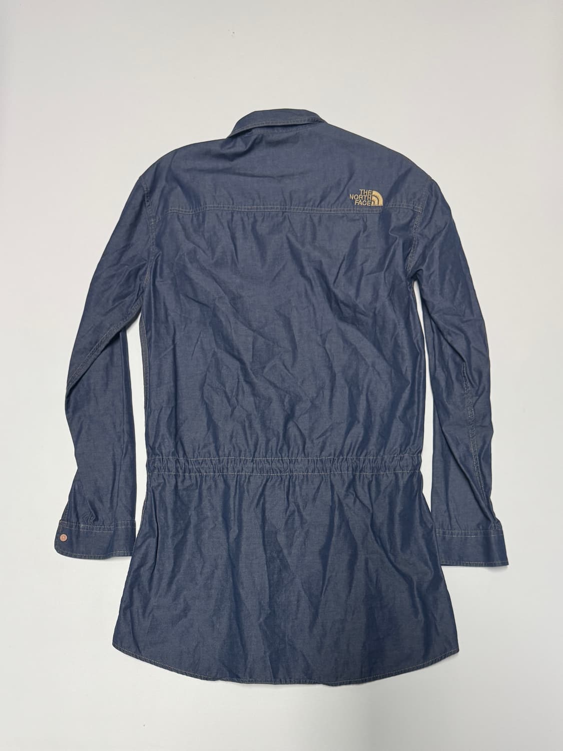 여성 노스페이스 빈티지 워싱 데님 셔츠형 원피스 S 상품이미지2