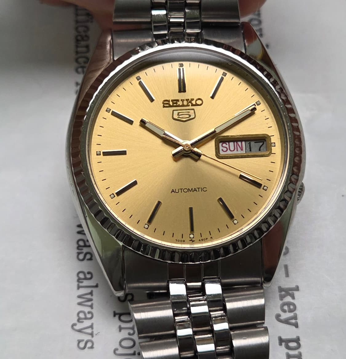 빈티지 세이코 7009 데이데이트 샴골판 플루티드 베젤 쥬빌리줄 ver. 상품이미지1