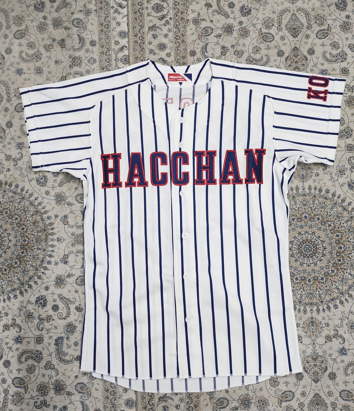 미즈노 스트라이프 야구 져지 M 상품이미지1