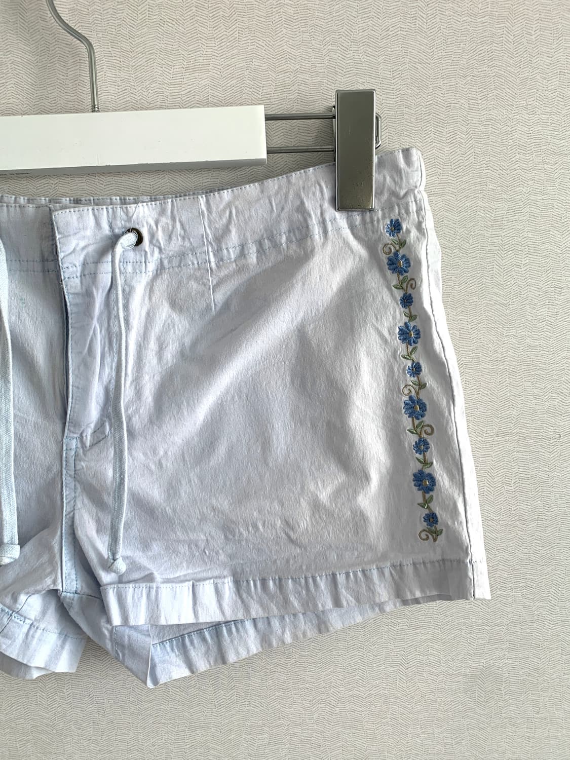 모리걸 플라워 자수 반바지 상품이미지2