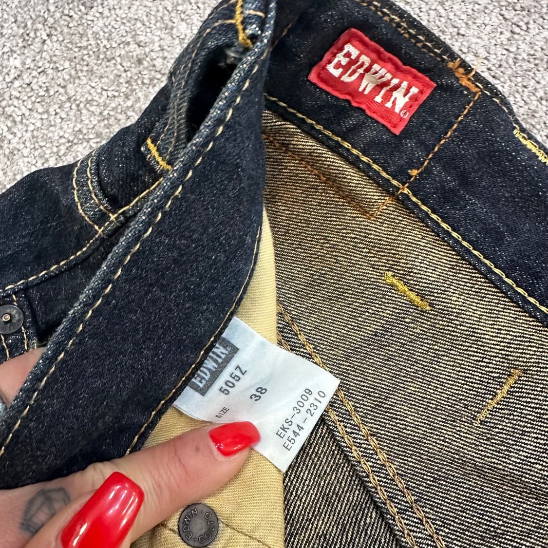 에드윈 505Z 신치백 셀비지 데님38 상품이미지5