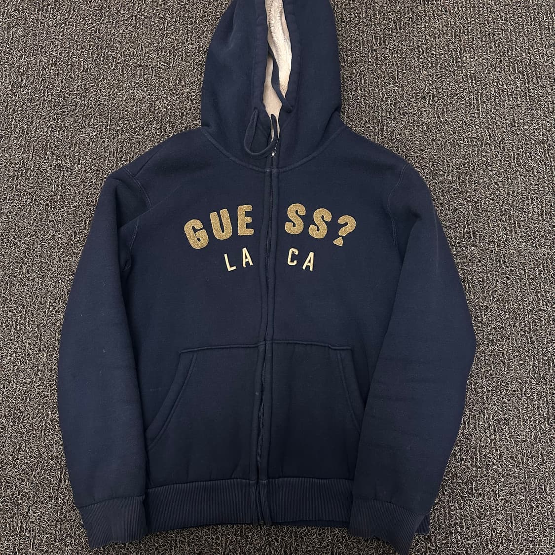 GUESS 게스 털 후리스 후드집업 네이비 95(M) 상품이미지1