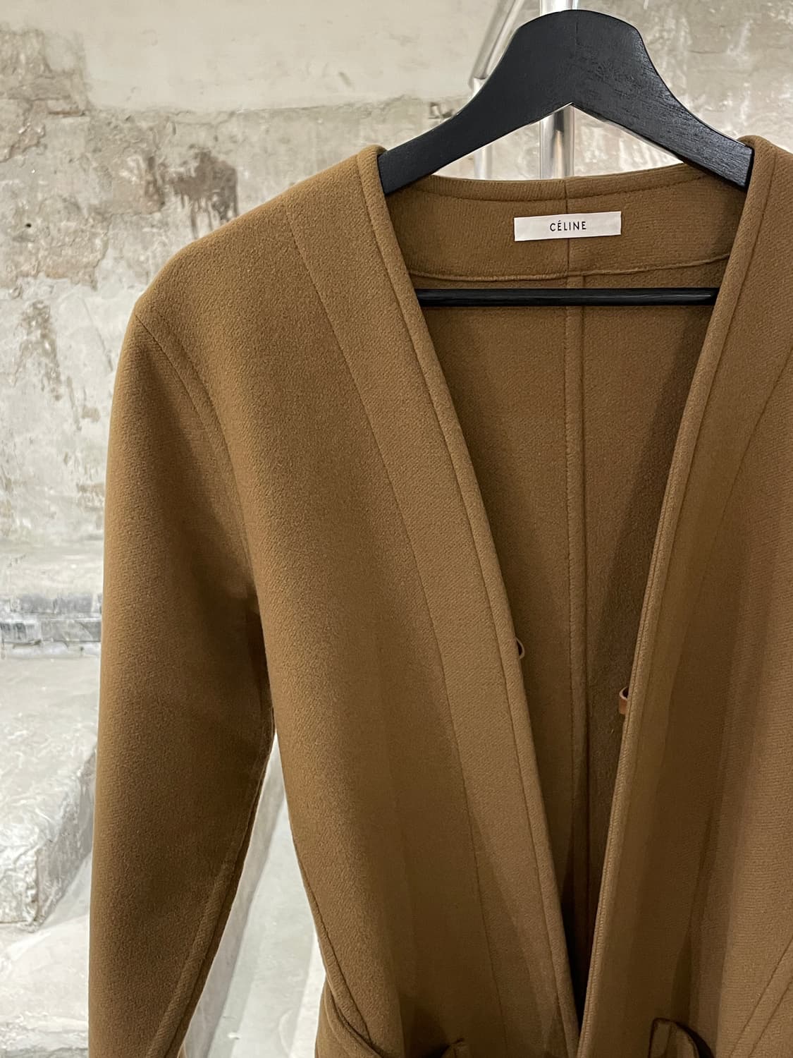 셀린느 브라운 웨이스트 밴드 캐시미어 코트 상품이미지2