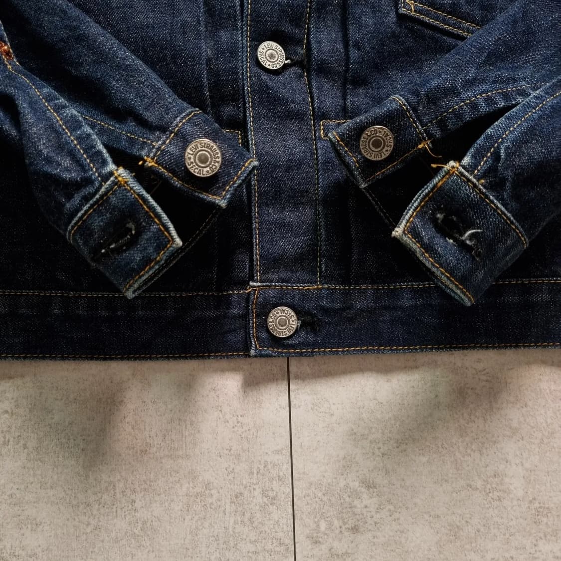 90s jpn 리바이스 1세대 대전복각 506 4버튼 데님자켓 38sz 상품이미지4