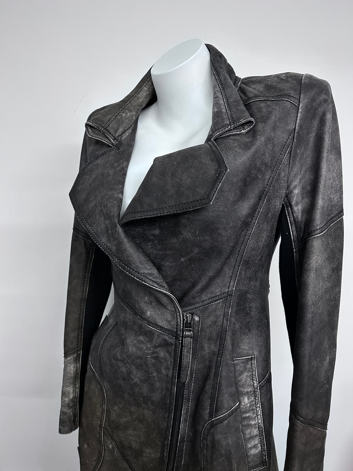 워싱 램스킨 아티저널 코트 상품이미지5