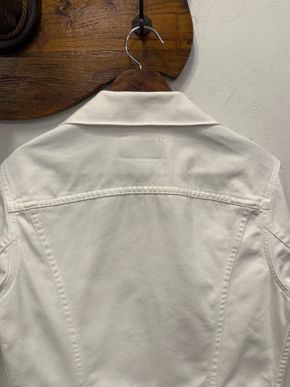 55) 90s Levi’s 리바이스 White Denim Trucker 상품이미지6