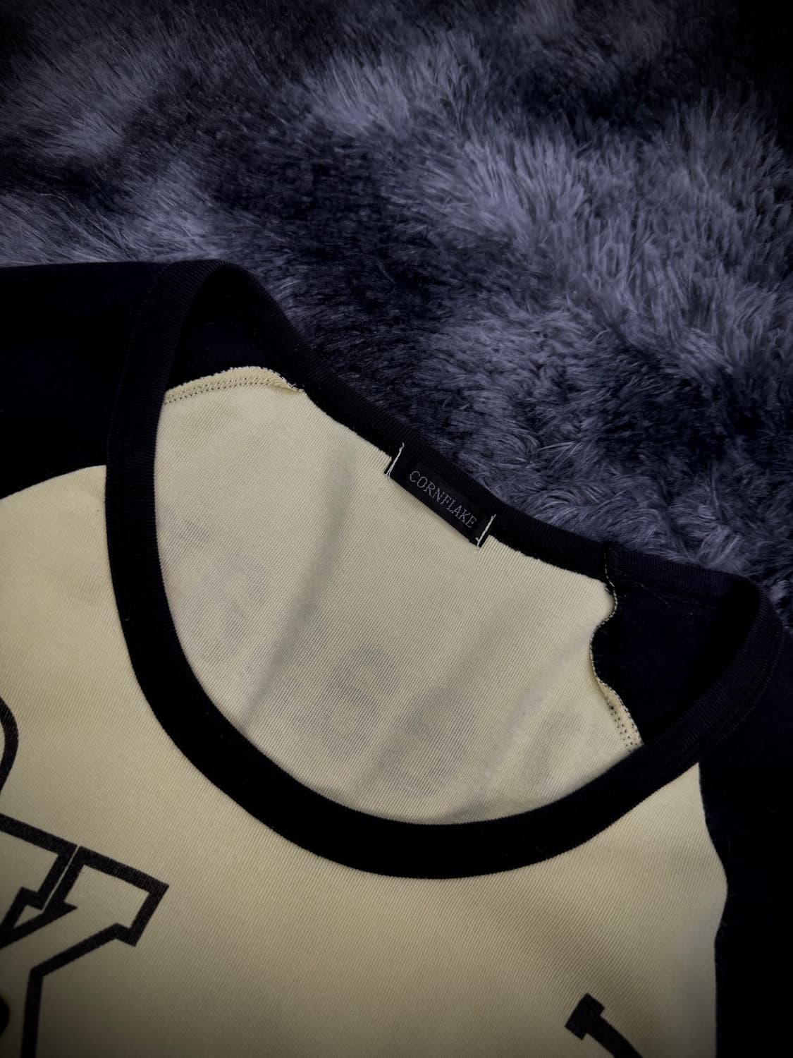 나그랑 키치 레터링 패치디테일 연노랑 반팔 상품이미지3