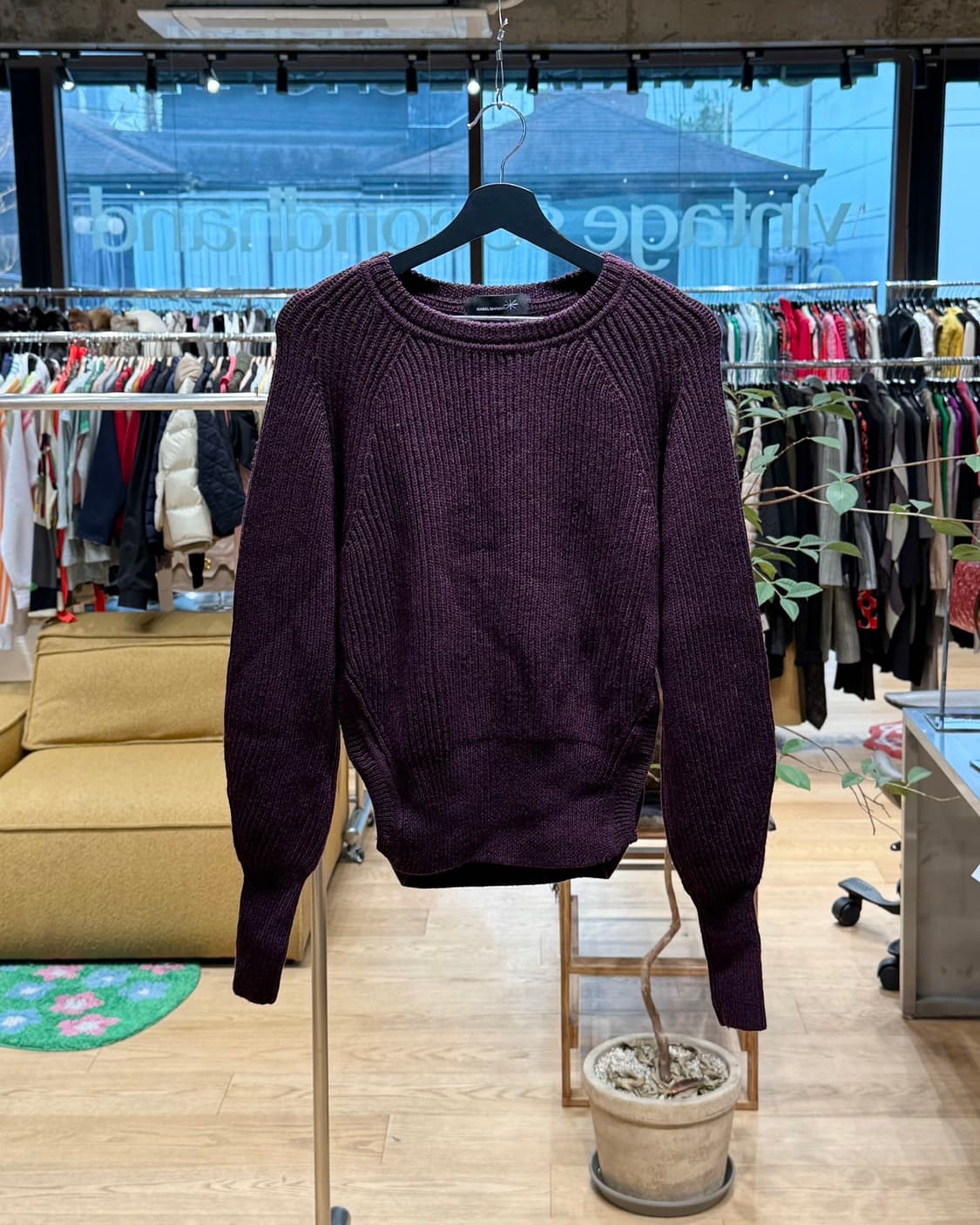 이자벨마랑 버건디 케이블 니트  상품이미지1