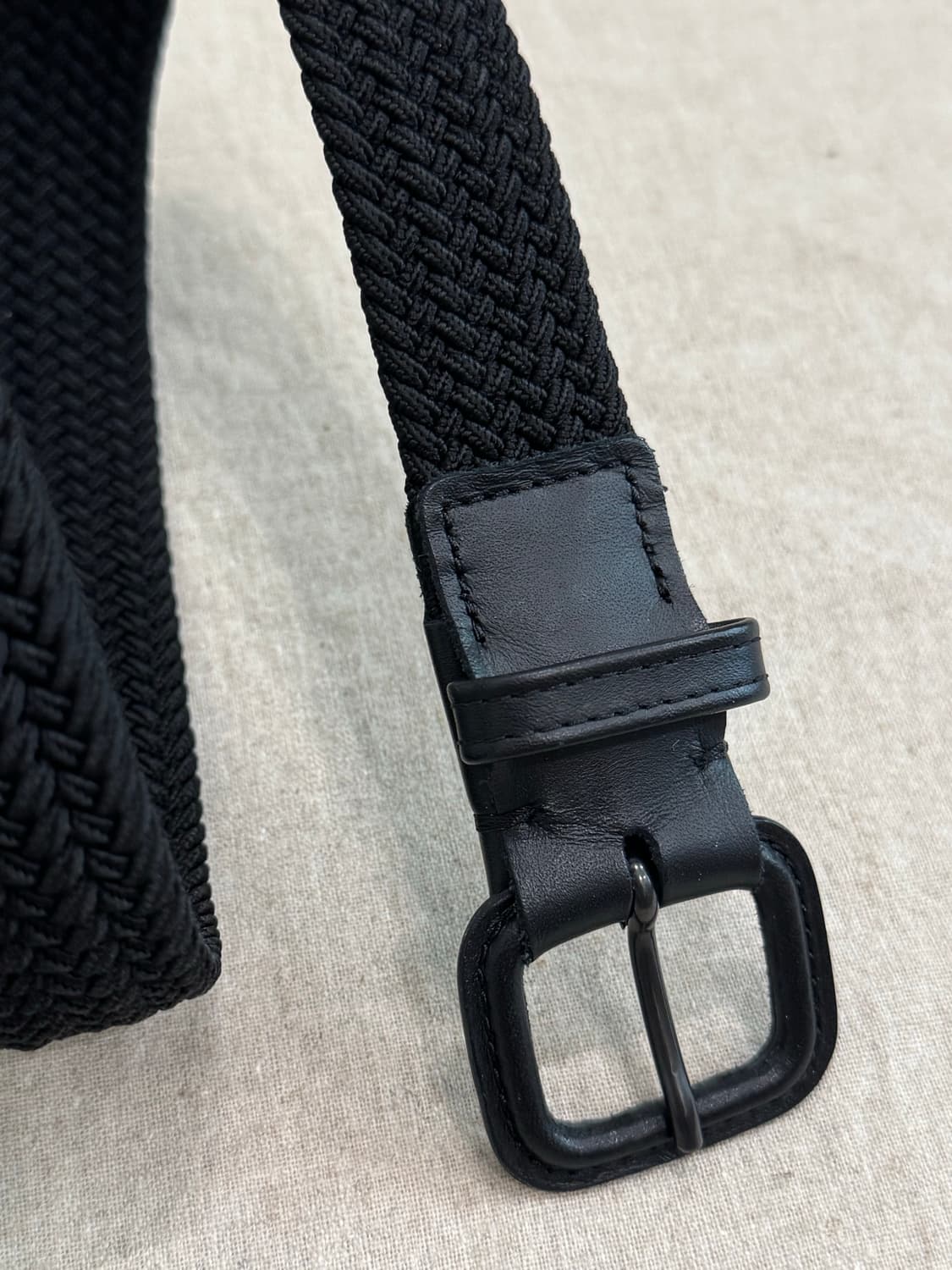 요지야마모토 우븐 레더버클 벨트 상품이미지2