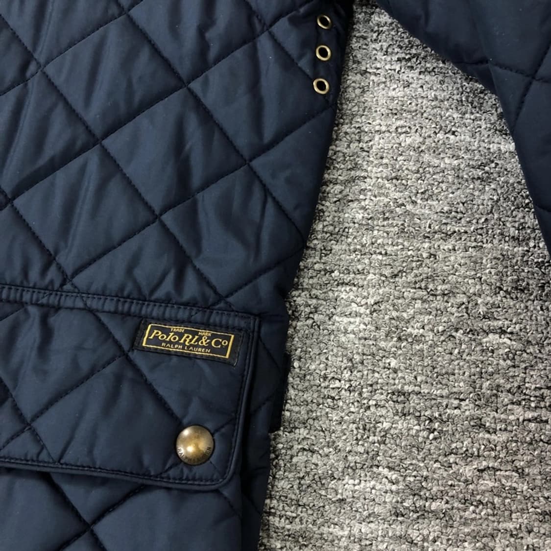 폴로 정품 코듀로이 퀼팅자켓 네이비 상품이미지4